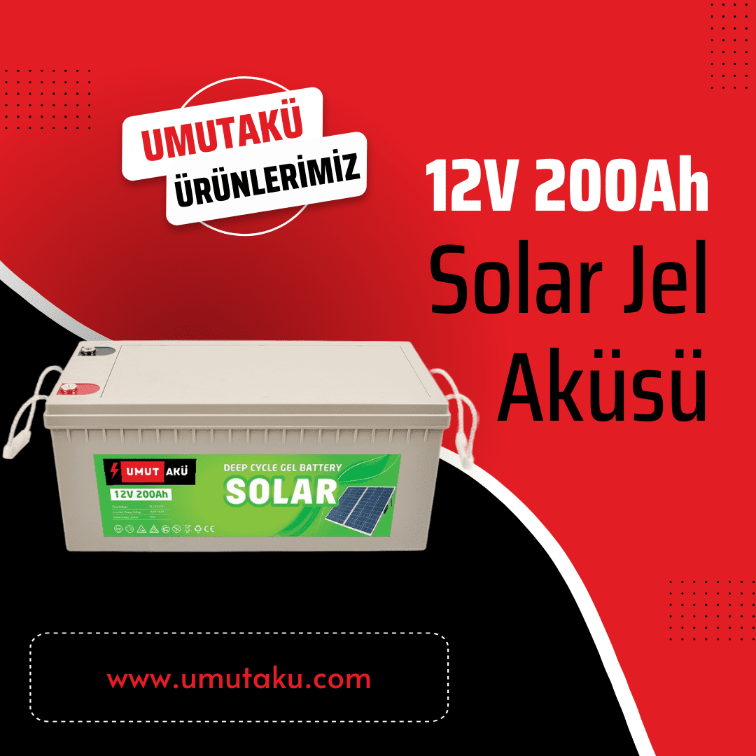 12V 200AH Solar Jel Akü